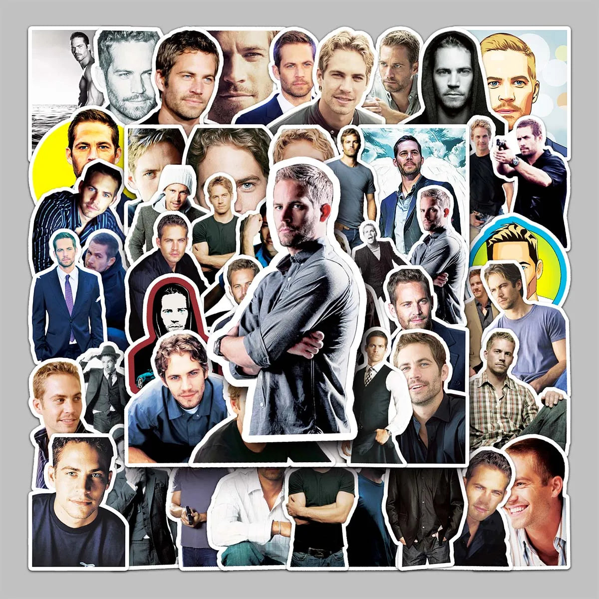 50PCS Factory Wholesale Painted Graffiti Stars Around Personality Paul Walker Stickers Notebook Thermos Cup Stickers
