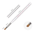 High Quality Short Angular-L Gel Brush with Clear Acrylic Handle One Stroke Brush with PET Nylon Hair for Nail Salon BW6-8