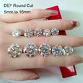 Starsgem 5mm-15mm Round Mossanite DEF Pure White Synthetic Diamond Wholesale Price Moissanite