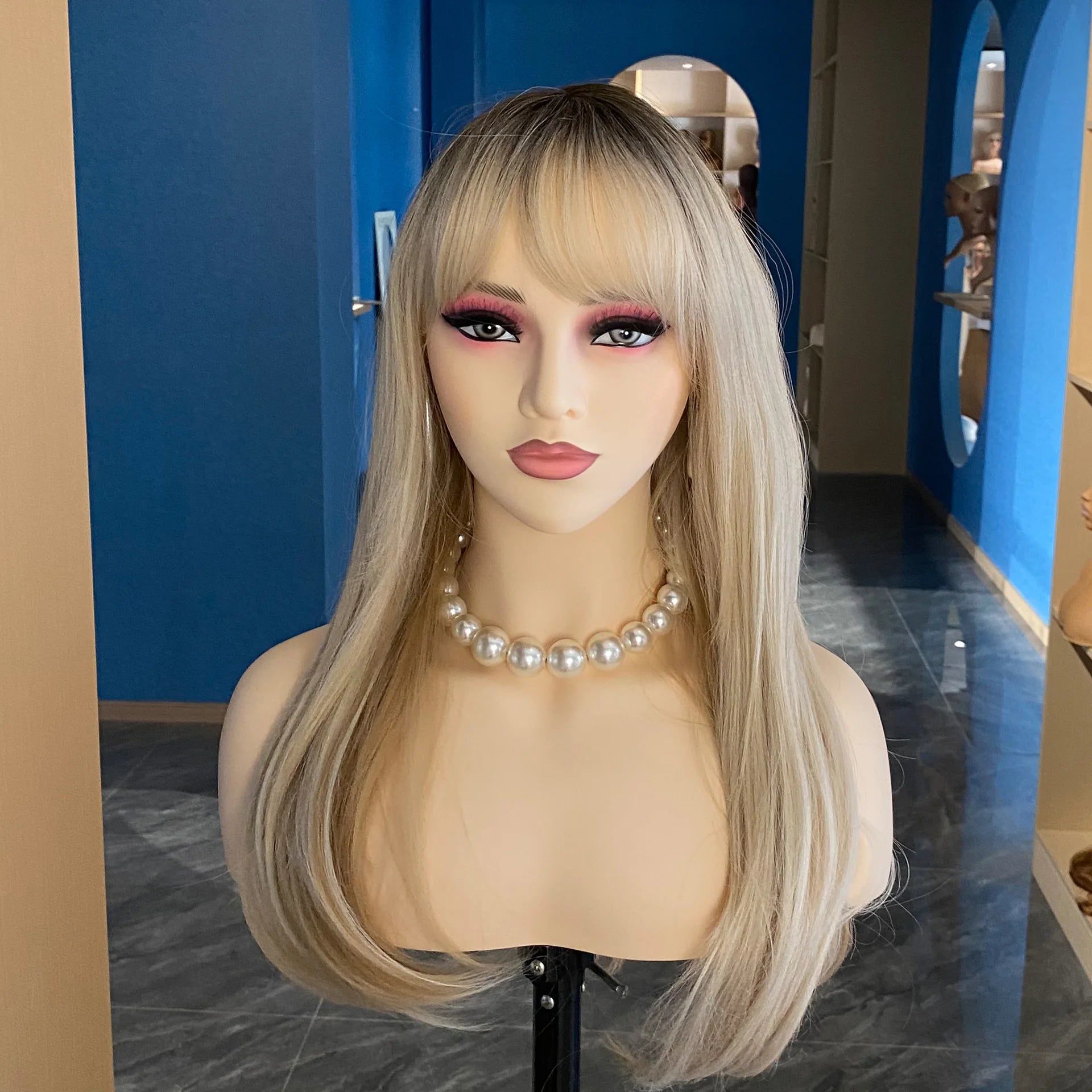 Female Head Mannequin Wig Display Stand