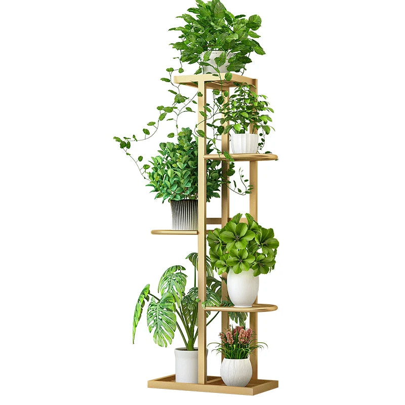 Multilayer Galvanized Gold Durable Outdoor Indoor Balcony Flower Rack Home & Garden Wedding Decoration Metal Flower Stand