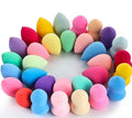 Custom Logo Color Gradient Cute Design Beauty Sponge Set Egg Makeup Blender Washable Portable Powder Puff for Foundation