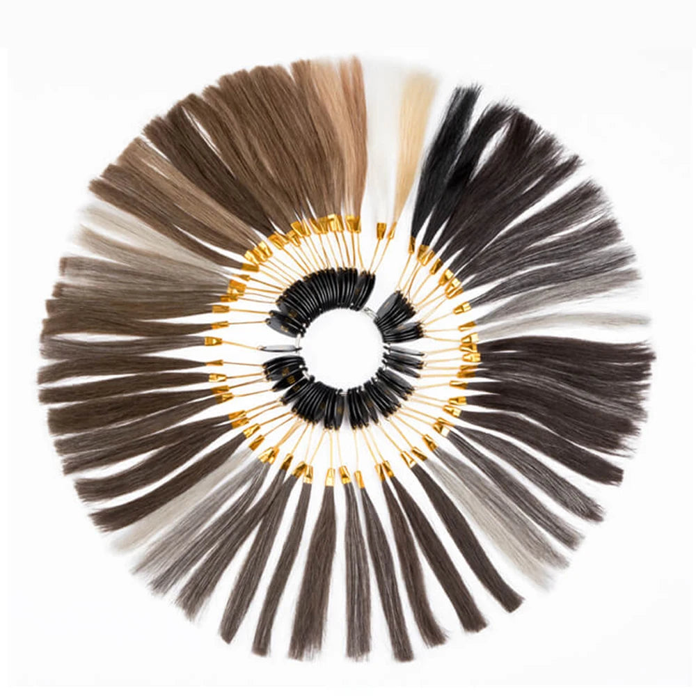 Women or Men's Toupee Human Hair Color Ring 64 Colors Ring Accessories for Hair System Hair Color Chart