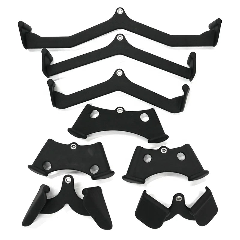 VIGFIT 8 Pack LAT Pull Down Bars Attachment Rowing V-bar Set Back Strength Training Handle Grips for Cable Machine