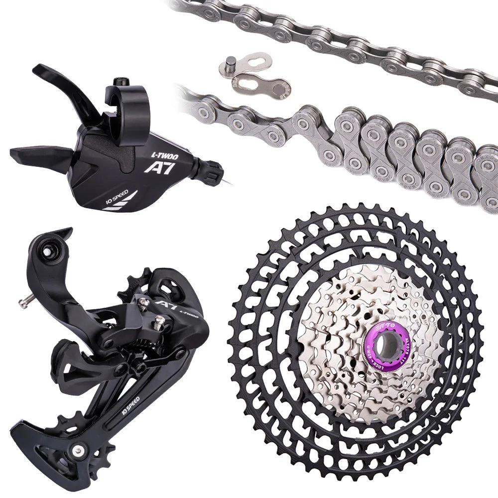 ZTTO 10-Speed MTB Groupset 10v with 11-42T Wide Range Cassette & 11-36T K7 Chain Shifter Derailleur for Mountain Biking