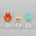 Lovely Rabbit Shaped Mini clear Cute Empty  Plastic Unique Lipgloss Packaging Custom logo Lip Gloss Containers Tube With Brush