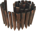 Flexible Decorative Border Garden Wooden Short Fence Burnt Wood Finish Outdoor Landscape Edging
