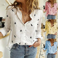 Guangzhou Auyan Woman's Linen Shirt Multicolor Chiffon Loose Lapel Long Solid Color Casual Style for Spring Season Nonwoven