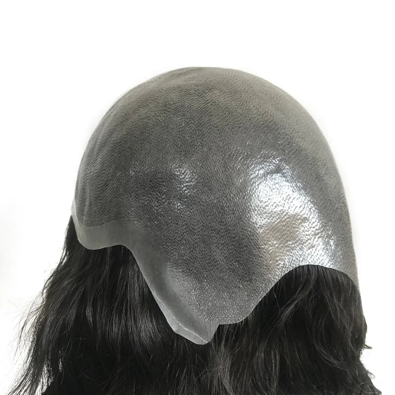 All Handmade Full PU Skin Base Indian Remy Human Hair Women Wig