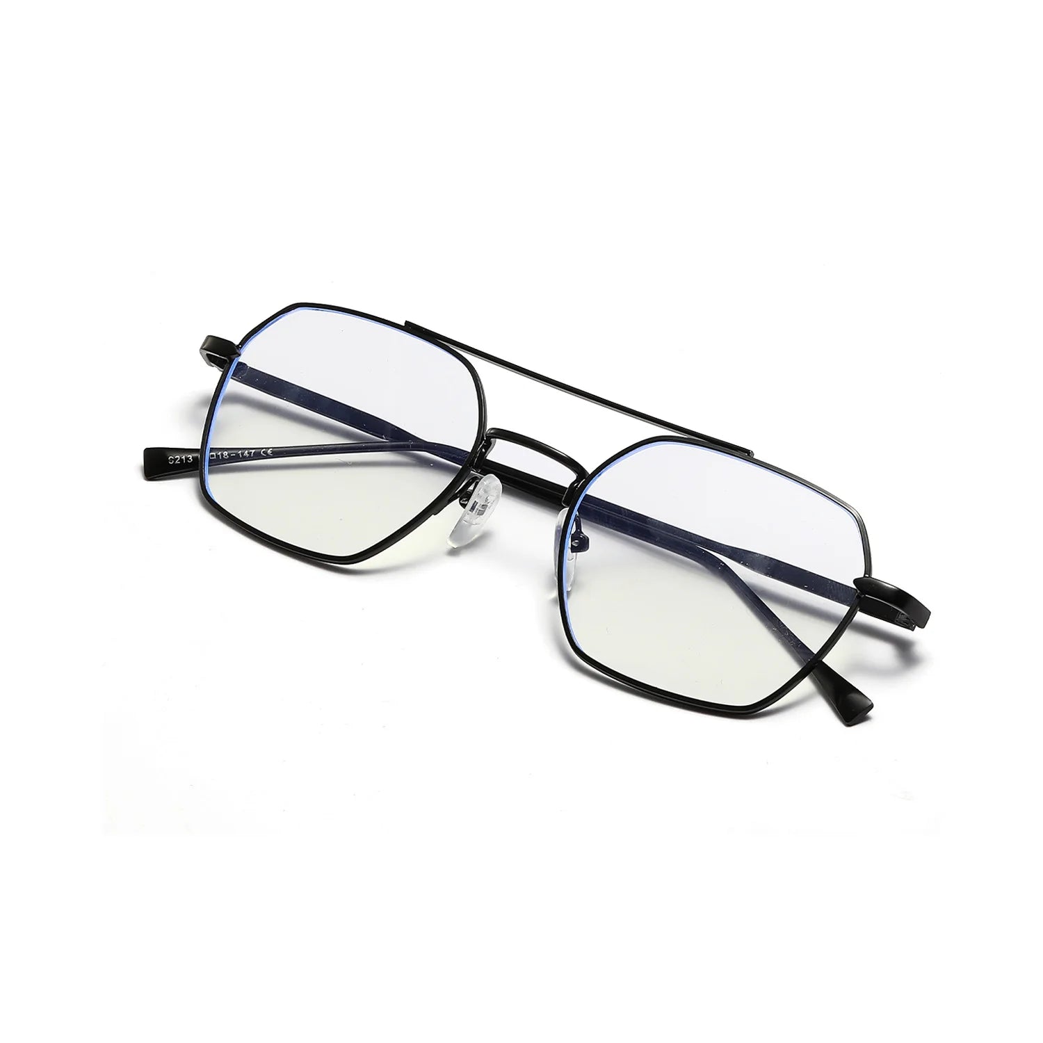 2022 Updated Classic Square Metal Anti Blue Light Optical Frame for Unisex