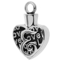 Stainless Steel Cremation Heart Keepsake Urn Pendant Ashes Holder Urn Memorial Infinity love Necklace Lucky Funeral Gift Jar