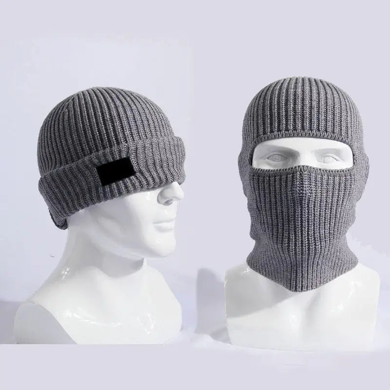 Custom Balaclavas 2 in 1 Ski Knit Hat With Custom LogoMotorcycle Balaclava Beanie Hat Windproof Winter Hat Balaclava Skimask