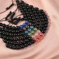 Handmade Natural Gem Obsidian Stone 10mm Glow in the Dark Charm Yoga Healing Luminous Beads Bracelet Band Jewelry Women and Men