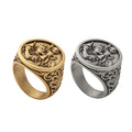 Tarnish Free 316 PVD Plated Religious Stainless Steel Rings Christian Men Jewelry Saint Christopher Rings