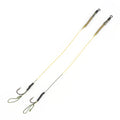 W.P.E 2pcs/pack Carp Fishing Hair Rig 4#/6# Barbed Fishing Hook Ready Made Boilie Tied 20cm 45LB Braided Coated Fishing Line