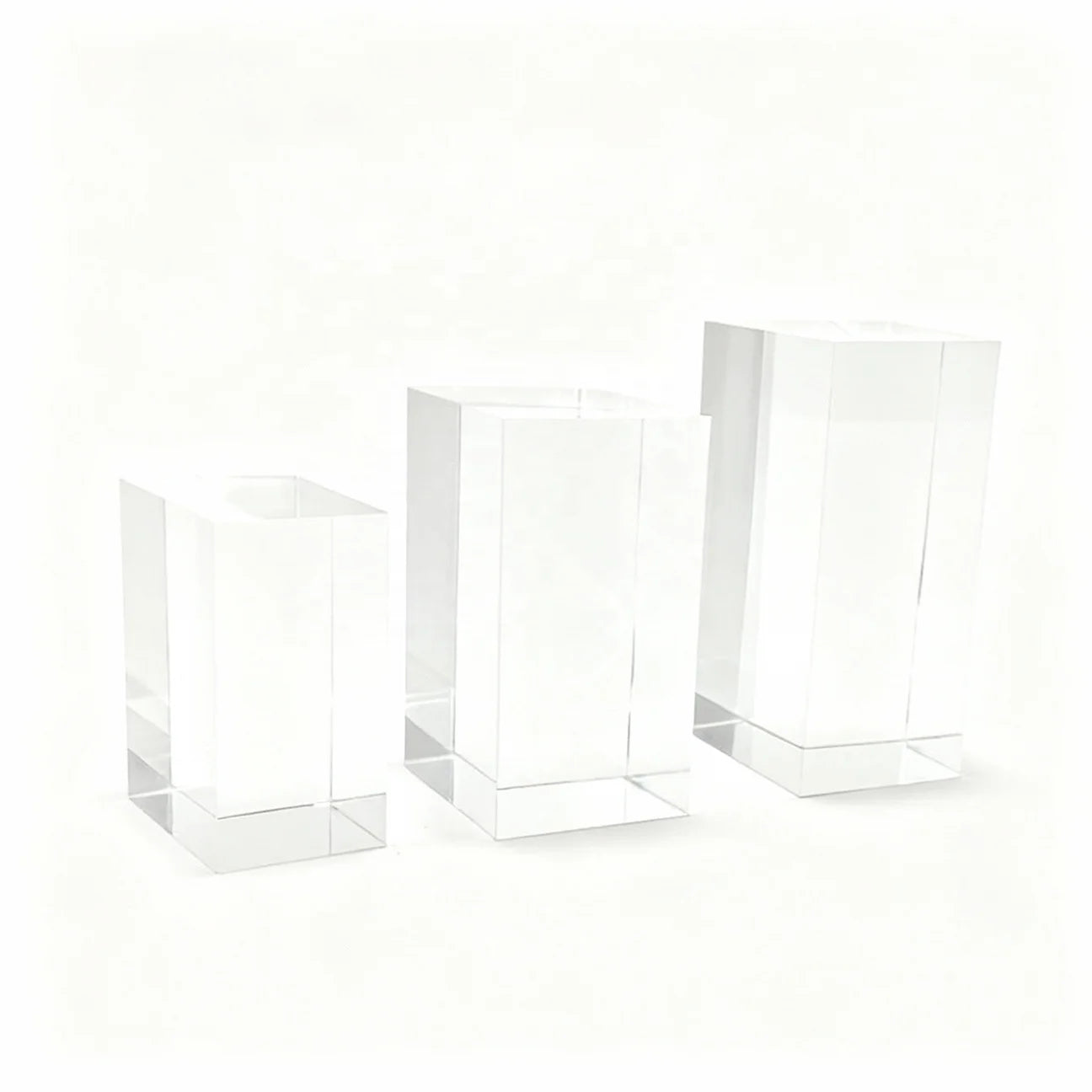Custom Polished Crystal Block with Love Theme for 3D Laser Engraving Souvenir