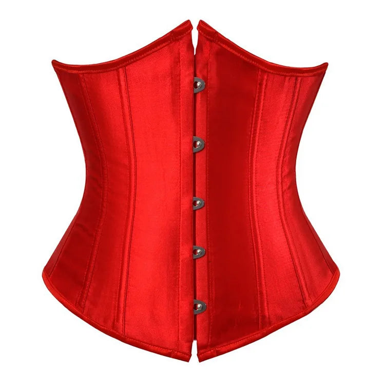 2021 Plus Size Gothic Corset Women Sexy Underbust Corset Waist Trainer Corset Shaper Plus Size  Corselet Black White Red Blue