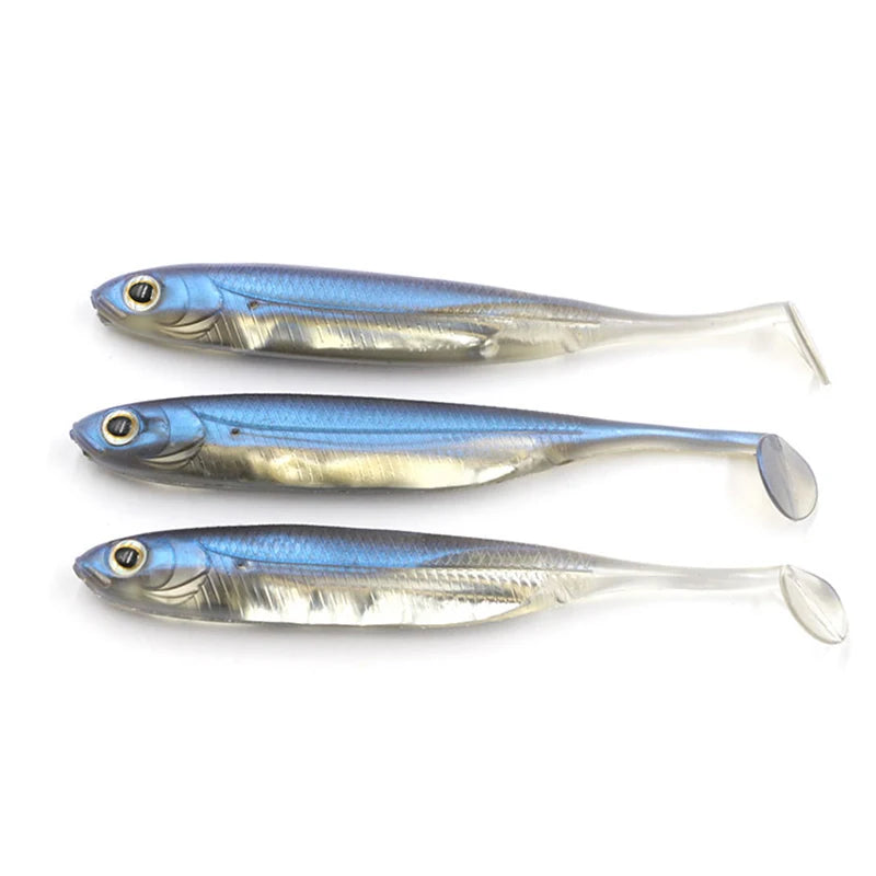 Selco Cebo Blando Swimbait Paddle Tail Shad Lure Vivid Trout Soft Lure Attractant Fork Plastic Lure Fluke