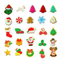 Wholesale Iron on Chenille Patch Christmas Candy Tree Santa Reindeer Applique Patches With Gold Glitter Trim Christmas Patch