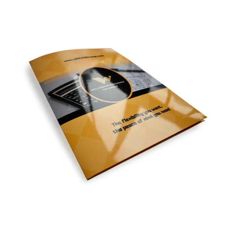 Hot Sales Customized Printing Cardboard Paper Presentation File Folder A4 File Folder With Two Pockets