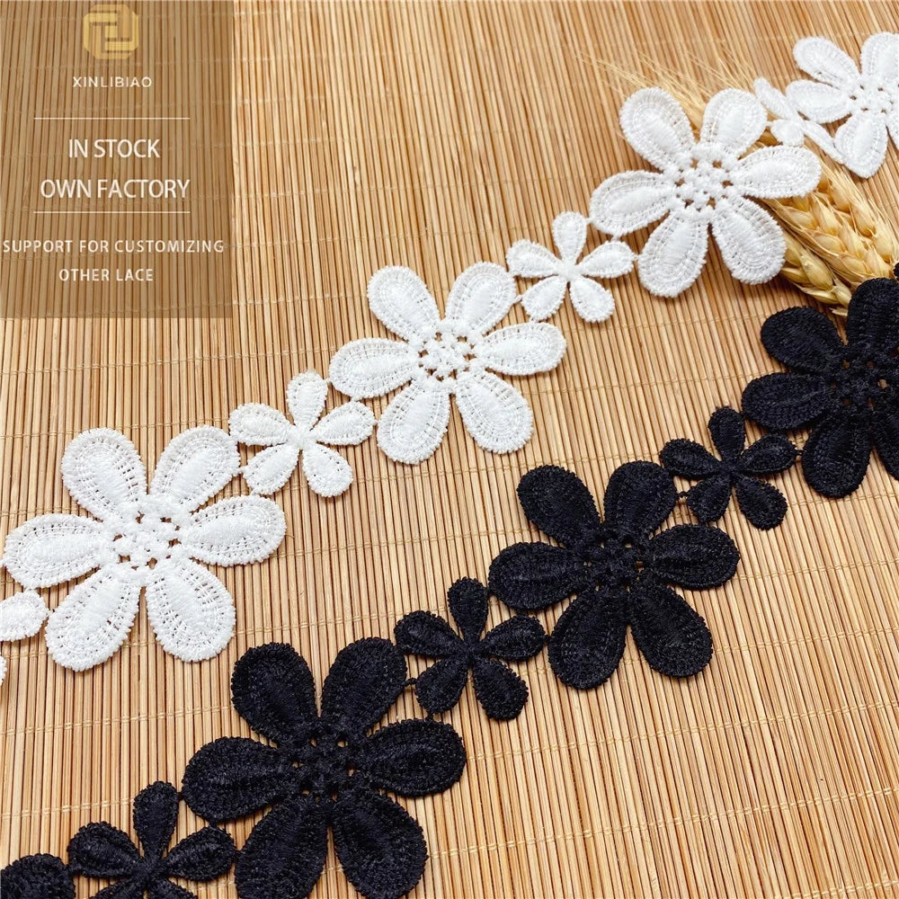 Milk Silk Lace Embroidery Water-Soluble Flowers Barcode Design for Bra & Dress Accessories Elegant Jewelry Inspired by Nature