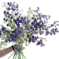 New Arrival European Style Artificial Small Delphinium Ajacis Real Touch Flower Wedding Bar Living Room Decoration
