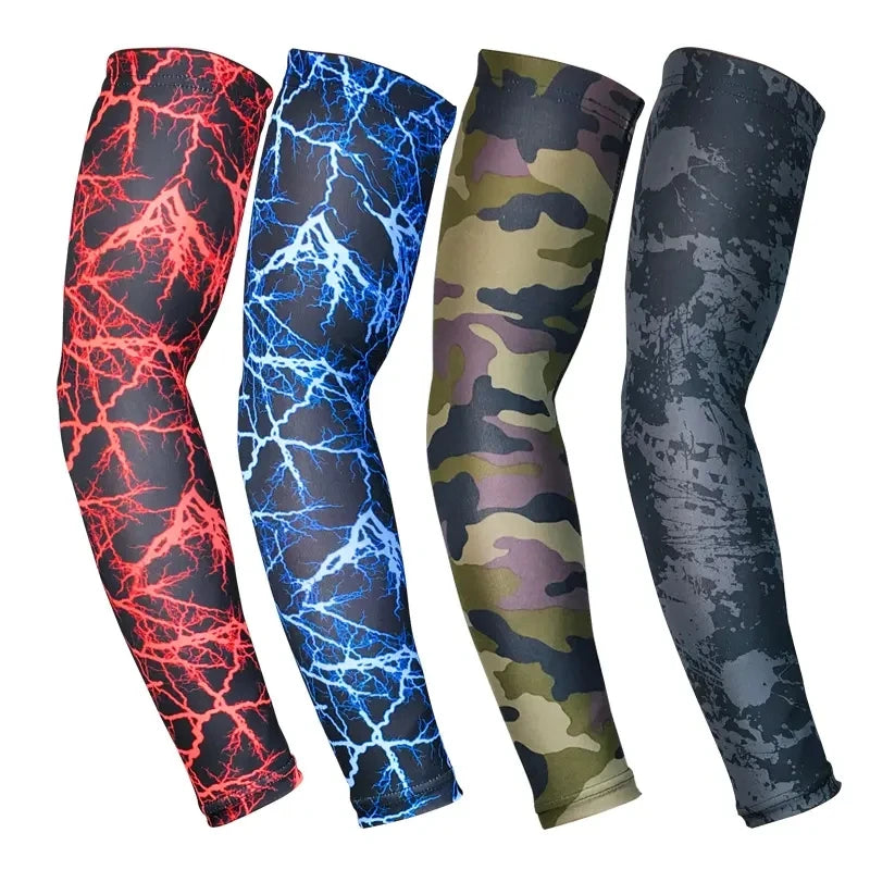 Promotion Camo Sport Running Cycling Seamless Compression Cycling Arm Sleeves With Custom Logo