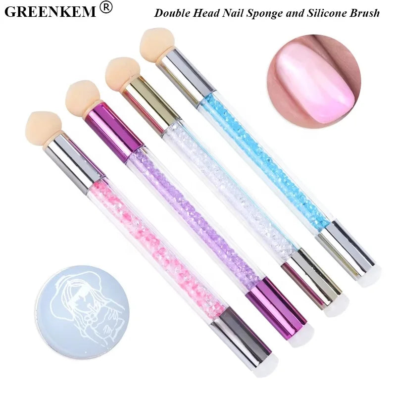 Manicure Nail Design Tool Sponge Brushes Glitter Gel Polish Painting Gradient Rhinestone Pen Scraper Nails Art Nail Brush