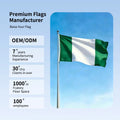 Wholesale Eco-Friendly Durable Soft Folding 5x3ft Rectangle Polyester Silk Screen Printed Nigerian Flags Flying/Hanging