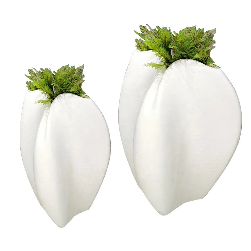 New Design Modern Home Garden Decorative  Fiberglass Flower Pot for Outdoor Indoor Irregular Plant Pot