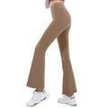 Women's High Waist Flare Yoga Anti-Roll Waistband Leg-Lengthening Tummy Control Butt Lifting Bootcut Gym Leggings