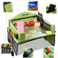 Multifunction Kids Play Lap Car Seat Travel Tray Lap Tray with Detachable Pillow Kids Drawing Board Bag