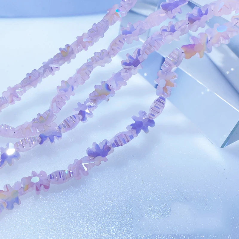 8mm Crystal Bear Beads Diy Bracelet Necklace Material Colorful Clear Faceted Bear Glass Beads for Jewelry Making