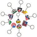 Wholesale PVC Keychain USA Flag Football Keyring Custom Rubber Key Chains Promotional Gift