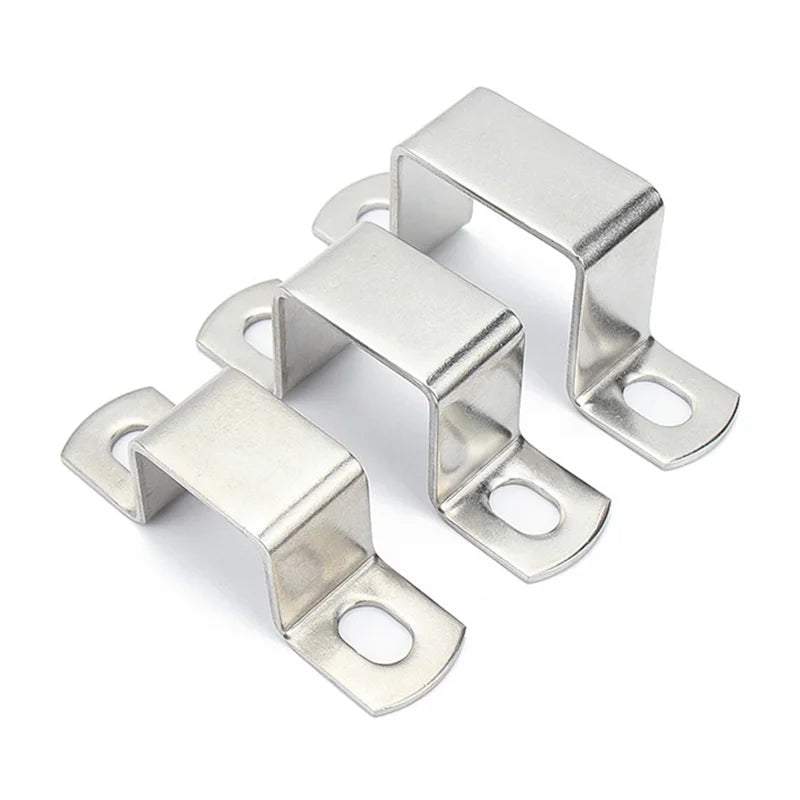 Stainless Steel U-type Right Angle Bracket Clamping Square Pipe Clamp