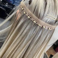2024 New Russian Hair Twin Tab XO Invisible Butterfly Genius Weft Silky Straight Wave Skin Weft Extension with Holes Popular