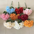 O-X863 Wholesale Price Silk Hydrangeas Big Floral Fillers Large Hydrangea Artificial Flower 5 Forks Wedding Hydrangeas Flowers