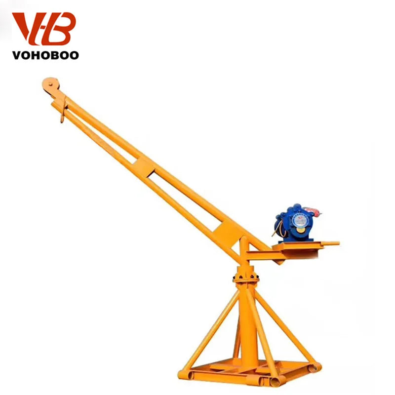 VOHOBOO Brand 200kg 300kg 500kg 800kg 1000kg Hand Operation Mobile Mini Crane Portable Small Lift Floor Crane With Good Price