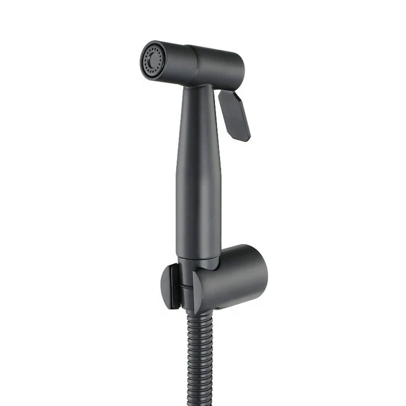 High Pressure Stainless Steel 304 Matte Black Toilet Bidet Handheld Spray Sprayer Bathroom Shower Shattaf Set