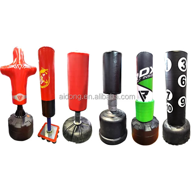 AIDONG Factory Custom logo MMA Muay Thai Kick Standing Heavy Punching Bag/ Free Standing Bag Boxing for Sale