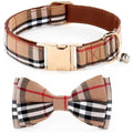 Luxury Personalized Dog Collar BowTie Design Soft Adjustable Strap Nylon Polyester Rubber Leather Print Small Animals Walking