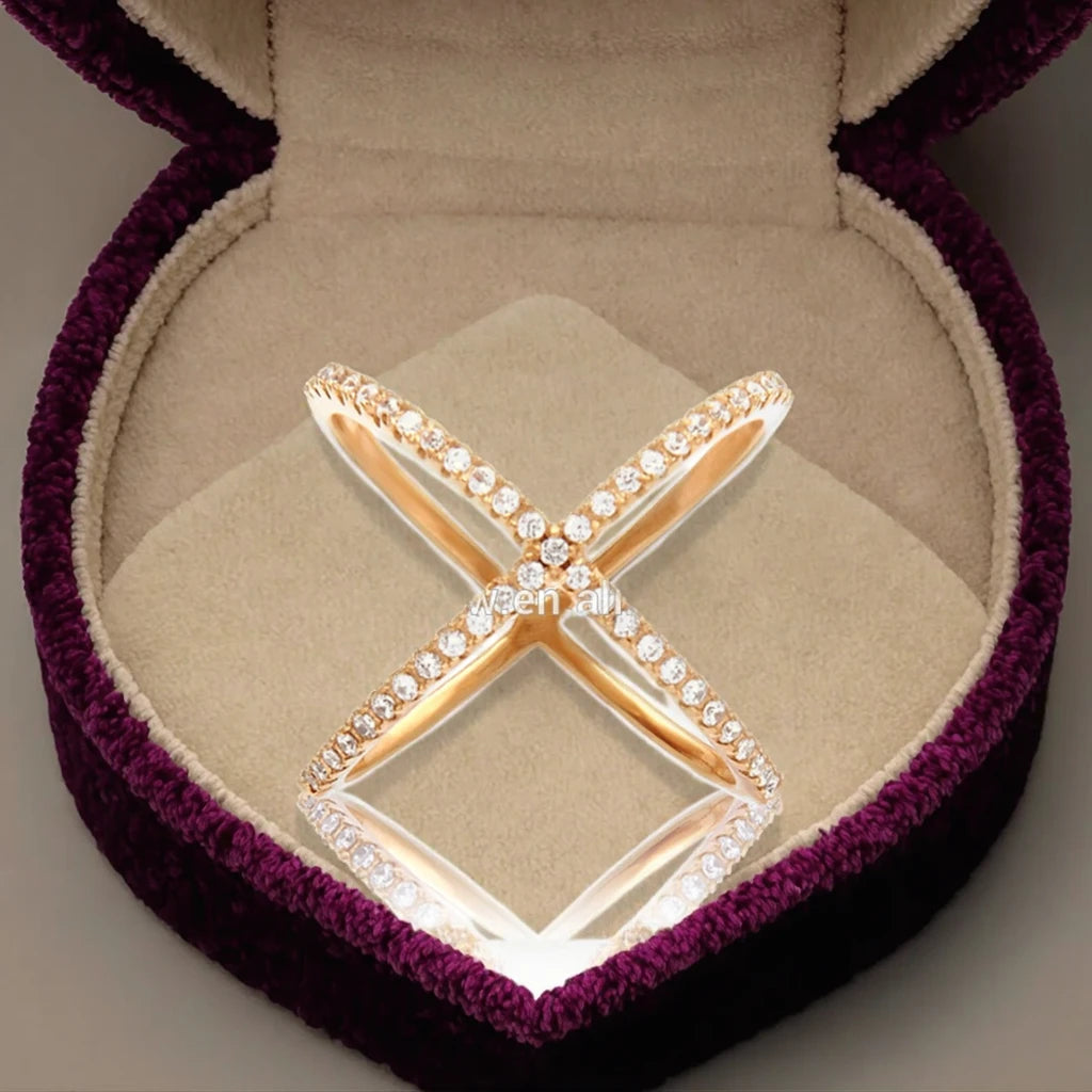 Hot Sales Wholesale Adjustable Zircon Ring 5A Clear CZ Summer Finger Diamond Gold Wedding 14kt/purity Ring