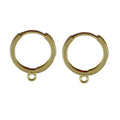 Huggie Earring W/ring 14k Gold Dangle Hoop Earrings 1.5x12x1.4x0.6mm Sold by PC