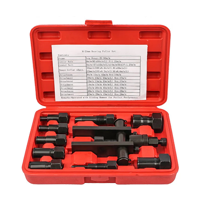 8mm to 25mm Diameter Motorcycle Bearing Removal Tool Pulla Bearing Tool Set
