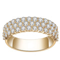 MSR-464 10k 14k Rose Gold Fashion Jewelry Half Eternity Lab Diamond Ring