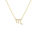 Gemnel Minimalist 14k Gold Jewelry 925 Sterling Silver Custom Zodiac Pendant Necklace