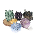 Natural Purple Yellow Green White Crystal Cluster Ornament Demagnetized Ornamental Ore Office for Decoration