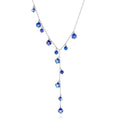 LUOTEEMI Chain Necklace Square Australia Crystal Star Long Chain Sweater Necklace for Women