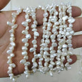 4-6 mm Keshi Baroque Freshwater Pearl Strand Loose Natural Pearls for Jewelry Making Wholesale Freshwater Pearl Strand