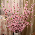 10PCS Artificial Cherry Blossom Branches Silk Spring Peach Blossom Flowers Arrangements for Home Wedding Decoration
